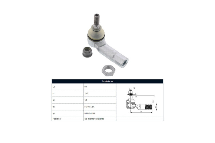 Puntero Audi A3/Q3 Seat Leon Sc/Leon Cupra Sc Volks Vento/Nivus/T-Cross/Tiguan/Golf/Virtus/Polo 03-25 Izq Puntero Audi A3/Q3 Seat Leon Sc/Leon Cupra Sc Volks Vento/Nivus/T-Cross/Tiguan/Golf/Virtus/Polo 03-25 Izq