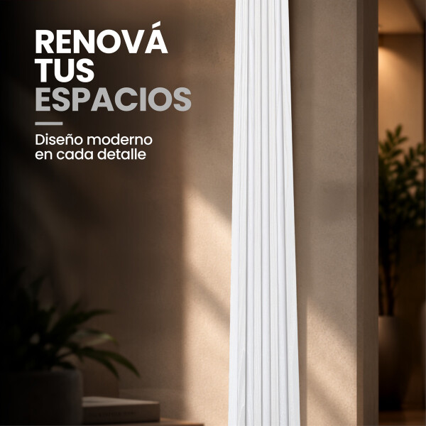 Pack x10 Wpc Simil Madera Wall Panel Lambrin 2.90x16.7 Blanco 1