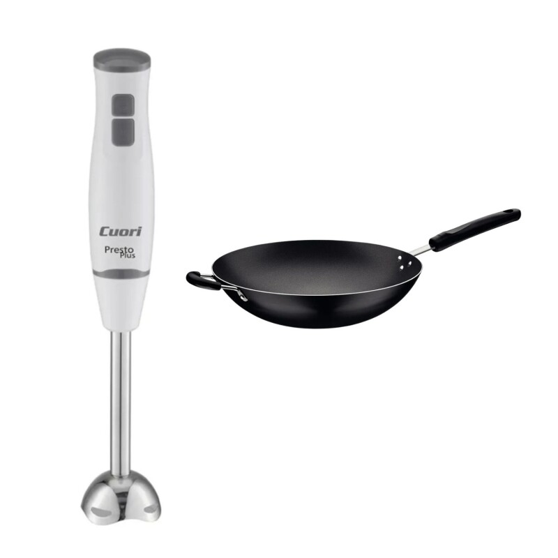 Combo Cocina Mixer Cuori Potente + Sartén Wok Antiadherente Combo Cocina Mixer Cuori Potente + Sartén Wok Antiadherente
