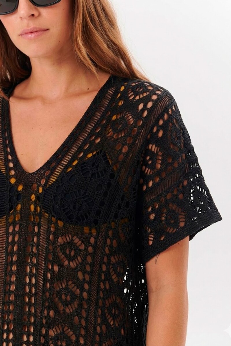 VESTIDO CALADO NEGRO