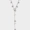 Collares Largos Flores Largos - Plateado