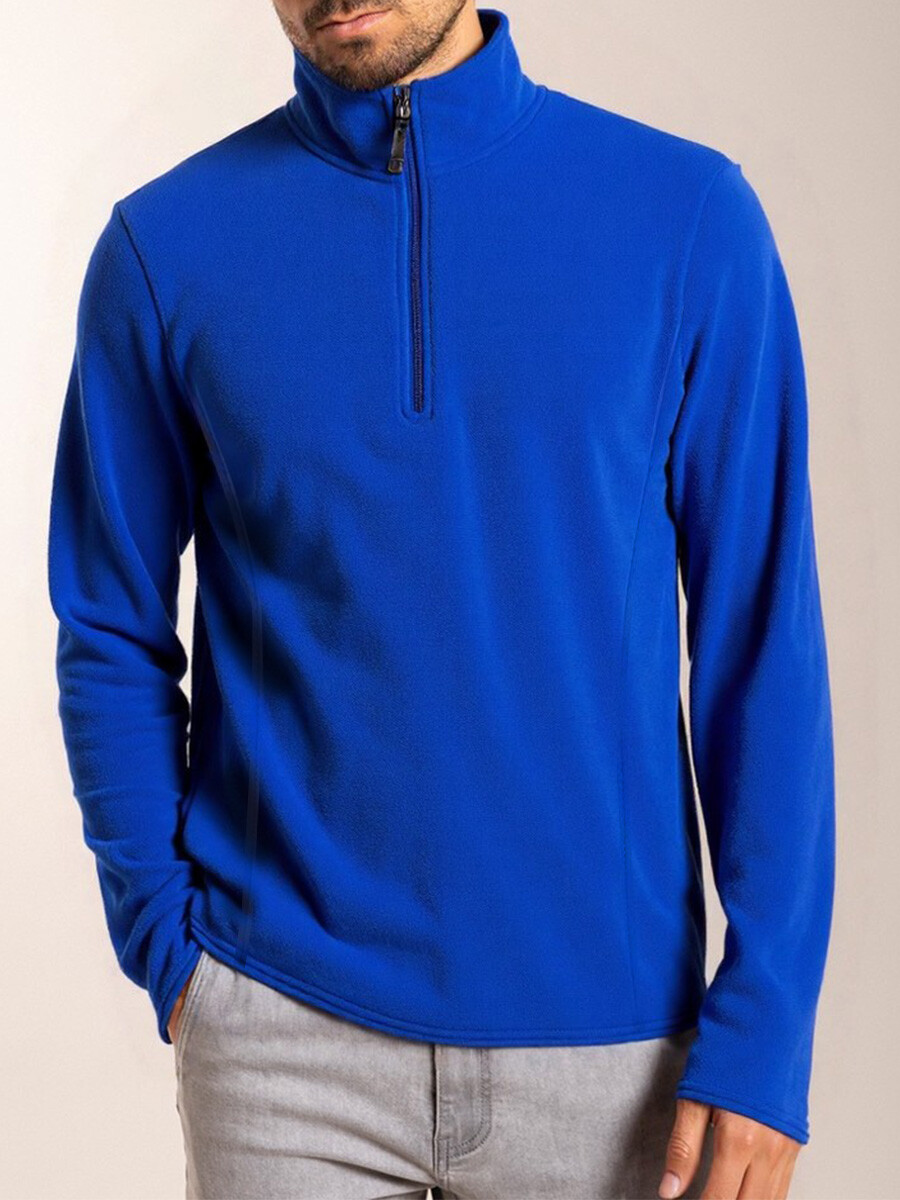 SWEATER POLAR M/C LAZA - Azul 