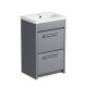 Mueble Baño Dorazio Gris Con Bacha