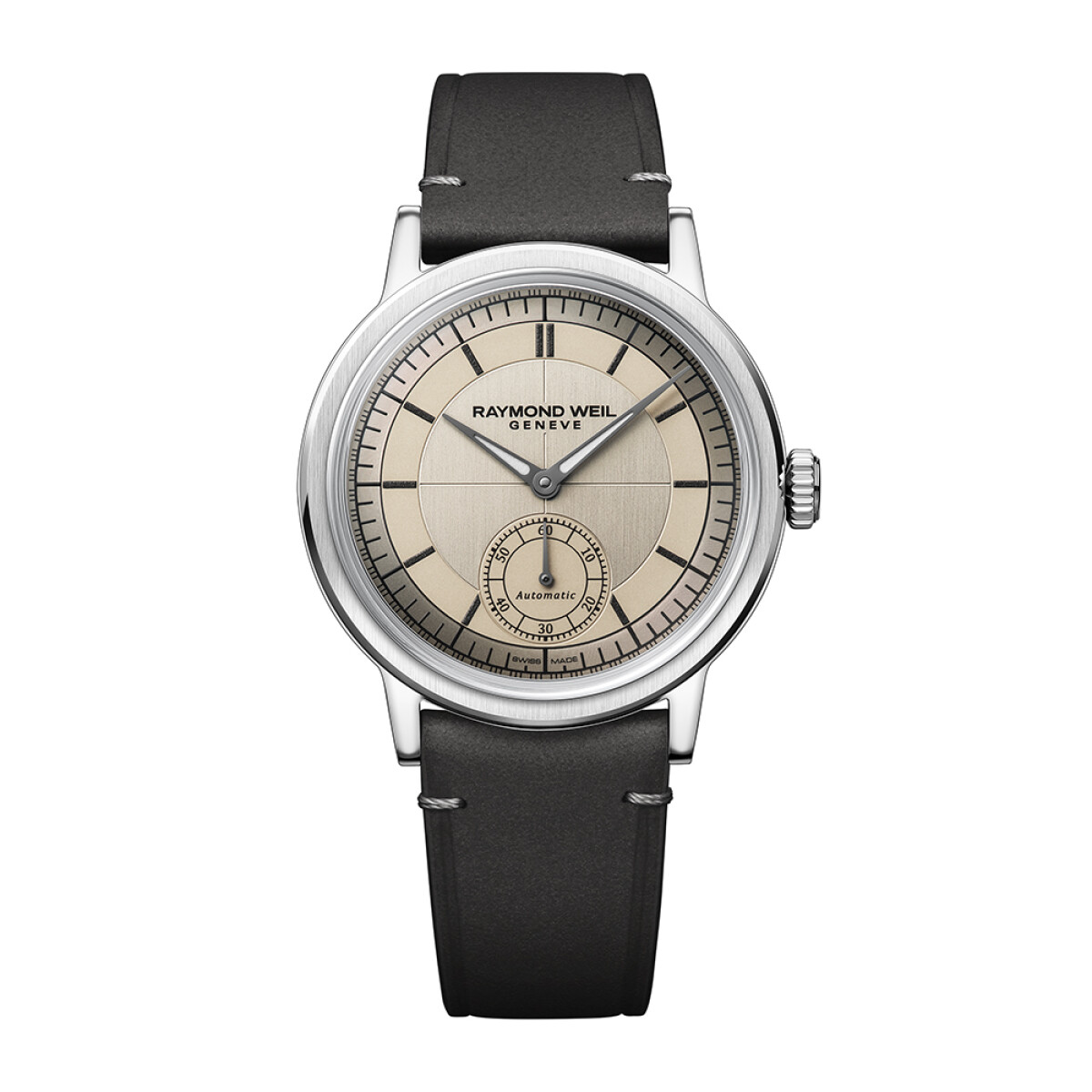 Reloj RAYMOND WEIL Millesime Small Seconds Automático con correa marrón y esfera champagne 