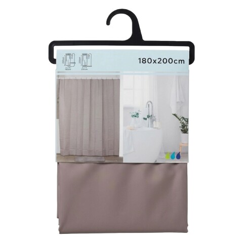 CORTINA GRIS P/BAÑO 180X200CM Unica