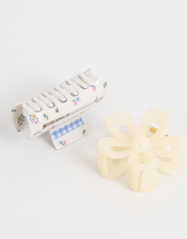 Broches Sets Con flores Set De Broches Combinados - Blanco Crudo