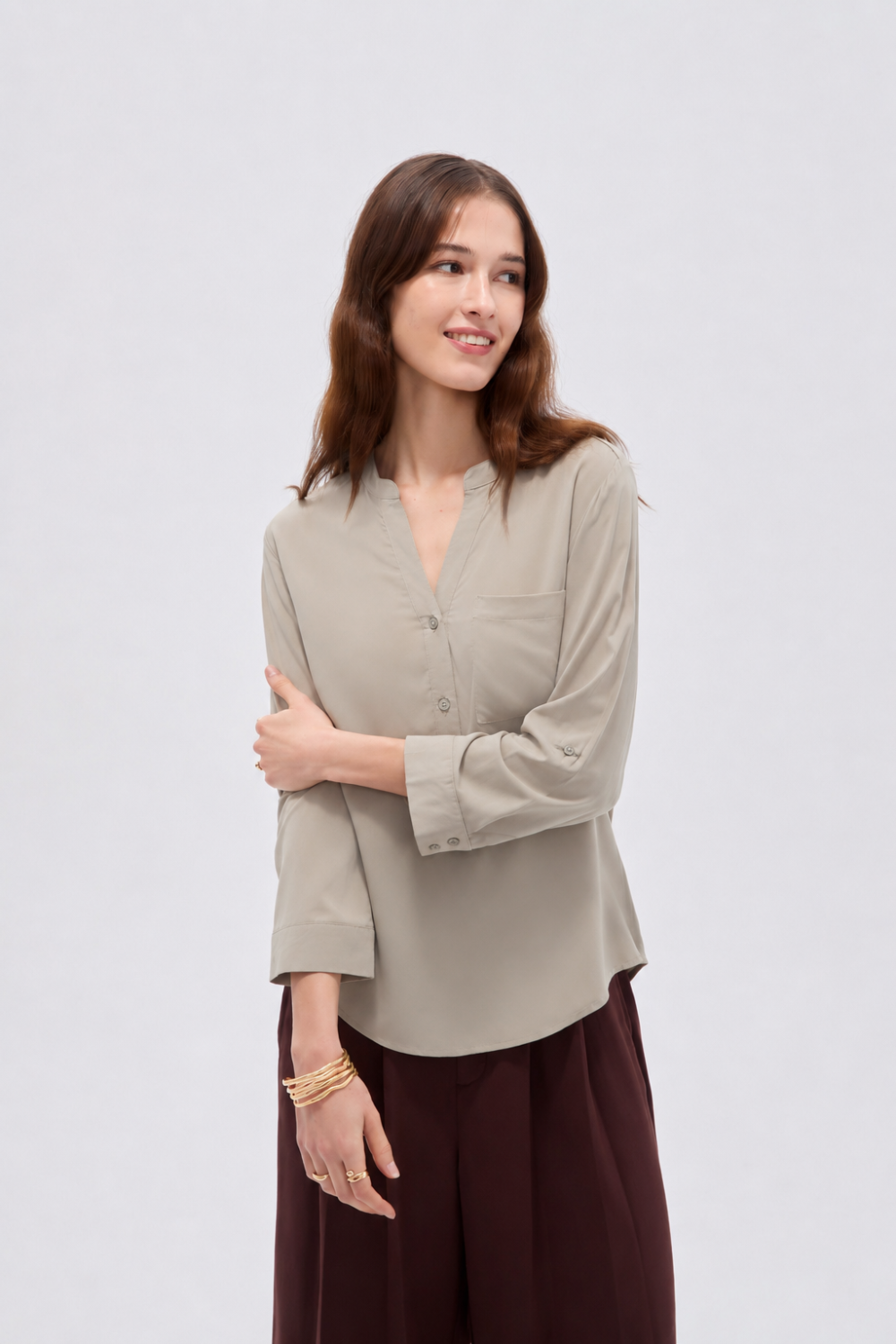 Blusa Au Verde Grisaceo