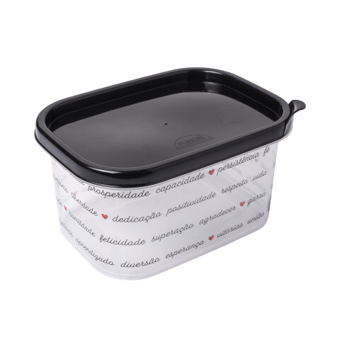 Recipiente Rectangular con Diseños 900 ml LETRAS 01