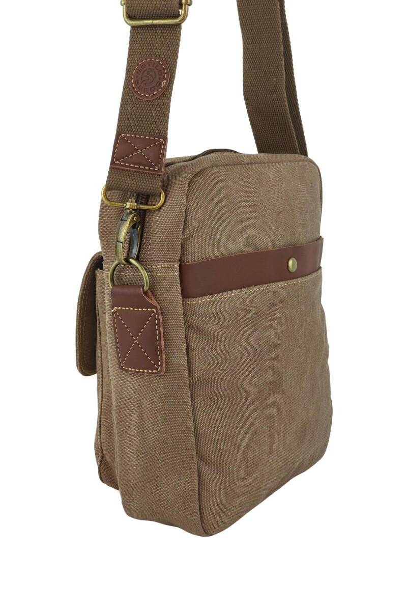 Morral cruzado en Lona Vintage Marrón
