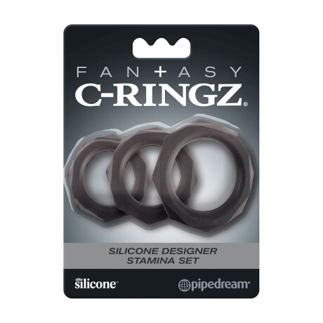 Fantasy C-Ringz Set de 3 Anillos de Silicona Negro Fantasy C-Ringz Set de 3 Anillos de Silicona Negro