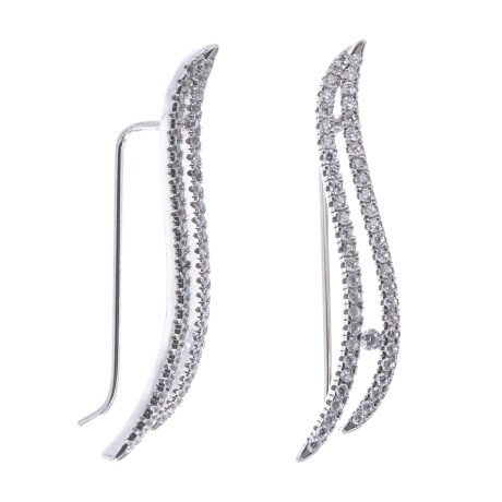 Par de trepadoras de plata 925 con circonias. Par de trepadoras de plata 925 con circonias.