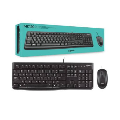 Combo mouse y teclado cableado USB Logitech MK120 Combo mouse y teclado cableado USB Logitech MK120