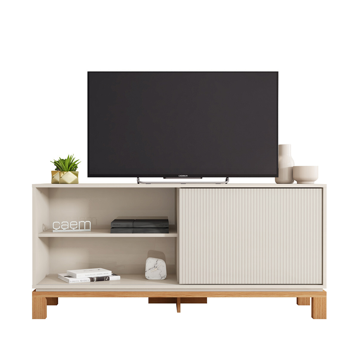 Rack Para Tv Mondrian 1.36 - Color Off White Mr/freijo 