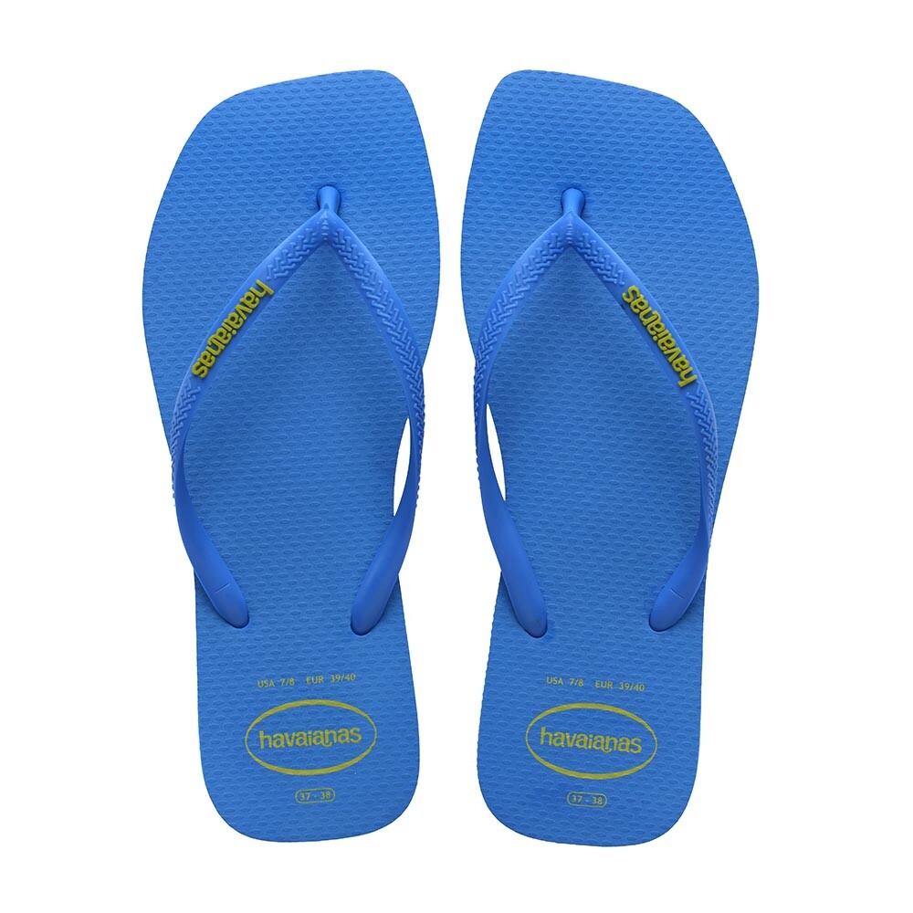 Sandalias Havaianas Slim Square Logo Pop Up Mujer Lieno De Colores