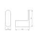 PERCHA METALICA DE BAÑO SERIE MANTUA COLOR NEGRO MATE NEGRO