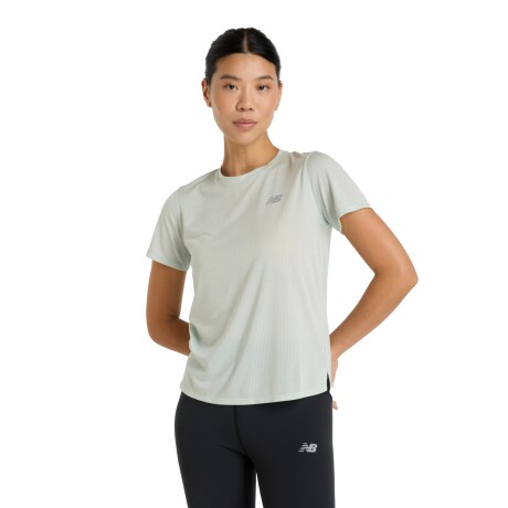 Remera New Balance de Dama - Athletics - WT41253CY2 GREEN
