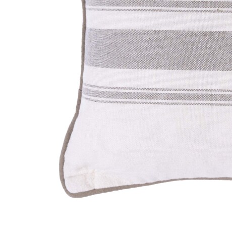 FUNDA ALMOHADÓN ALGODON NATURAL-BEIGE PINSTRIPE 30*45 CRUDO/VERDE