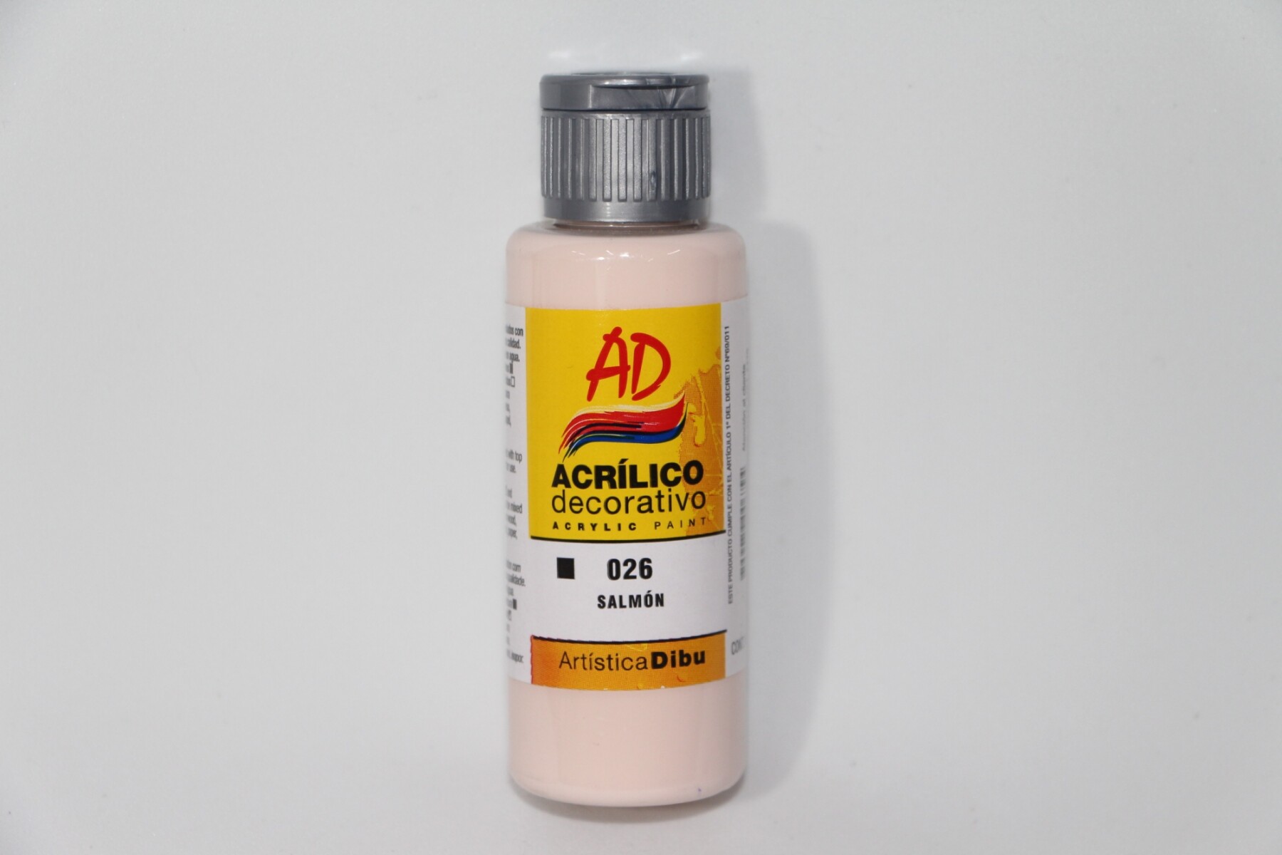 PINTURA ACRILICA ARTISTICA DIBU 60 ML. DIFERENTES COLORES - COLOR SALMON 026 