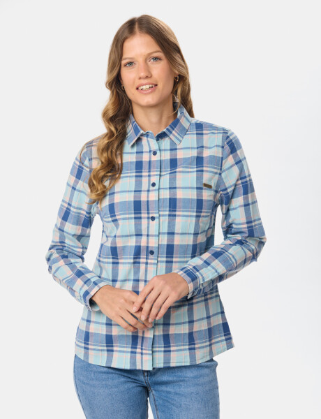 CAMISA A CUADROS Azul