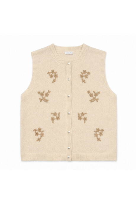 Chaleco Escila Bordado Crudo