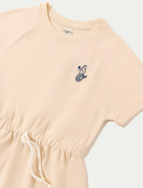 VESTIDO CORTO DE CORTE A BEIGE