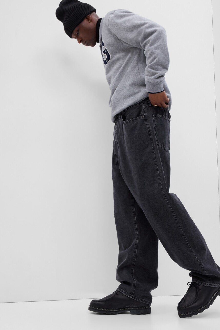 Jean Baggy Hombre Washed Black