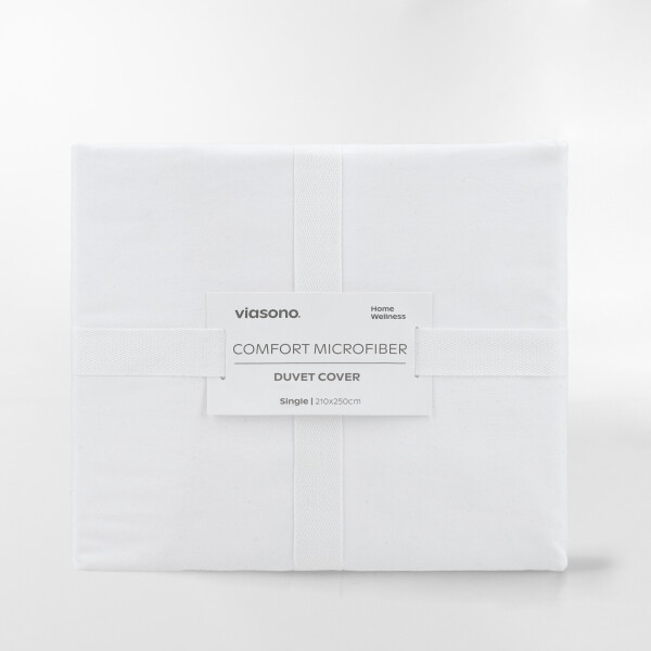 FUNDA DE DUVET MICROFIBER BLANCO - 1 PLAZA