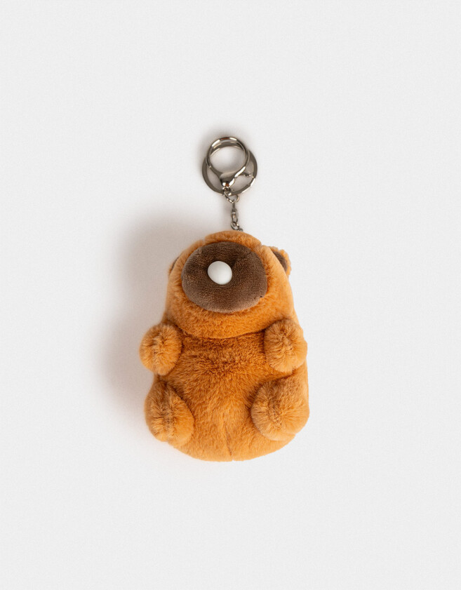 Llavero Peluche Llavero Y Charm De Capibara Con Globo - Marron Medio