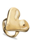 ANILLO DE ALEACIÓN DE METALES BAÑADO EN ORO 18K CON FORMA DE CORAZÓN Anillo