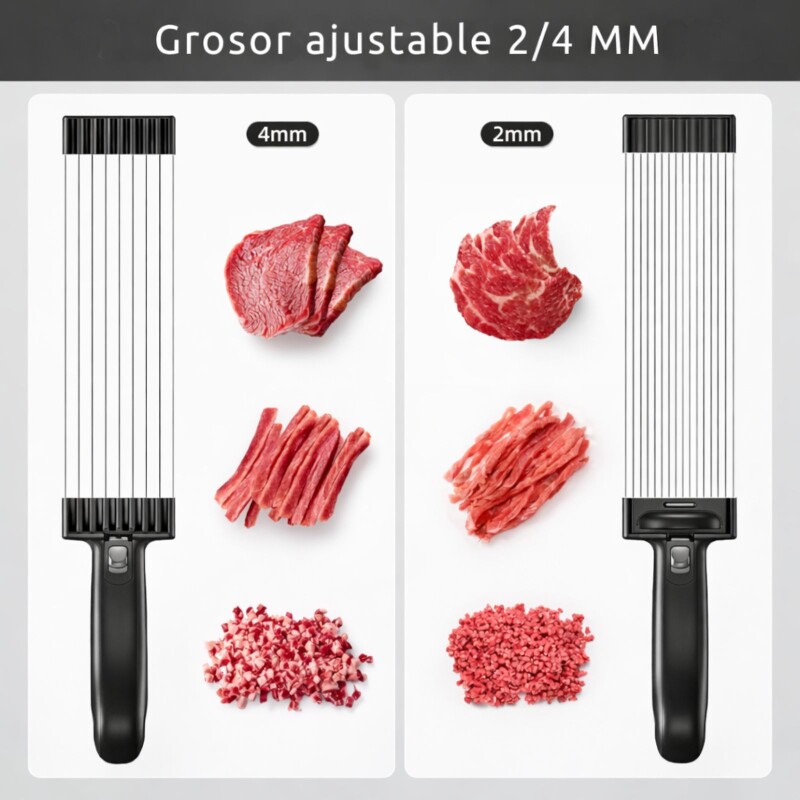 Picadora Cortadora Carne Manual Trituradora Ajustable Tiras Picadora Cortadora Carne Manual Trituradora Ajustable Tiras