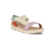 Sandalia Mujer Casual Beira Rio Con Velcro Blanco-celeste