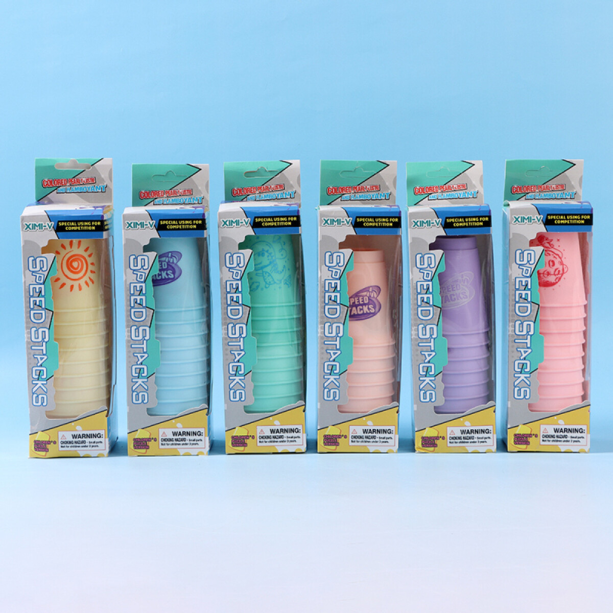 Juego De Mesa - Vasos Apilables - Macaron 