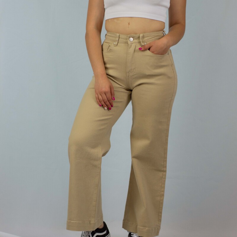 Pantalon Wide Leg Dalia Wanna Beige