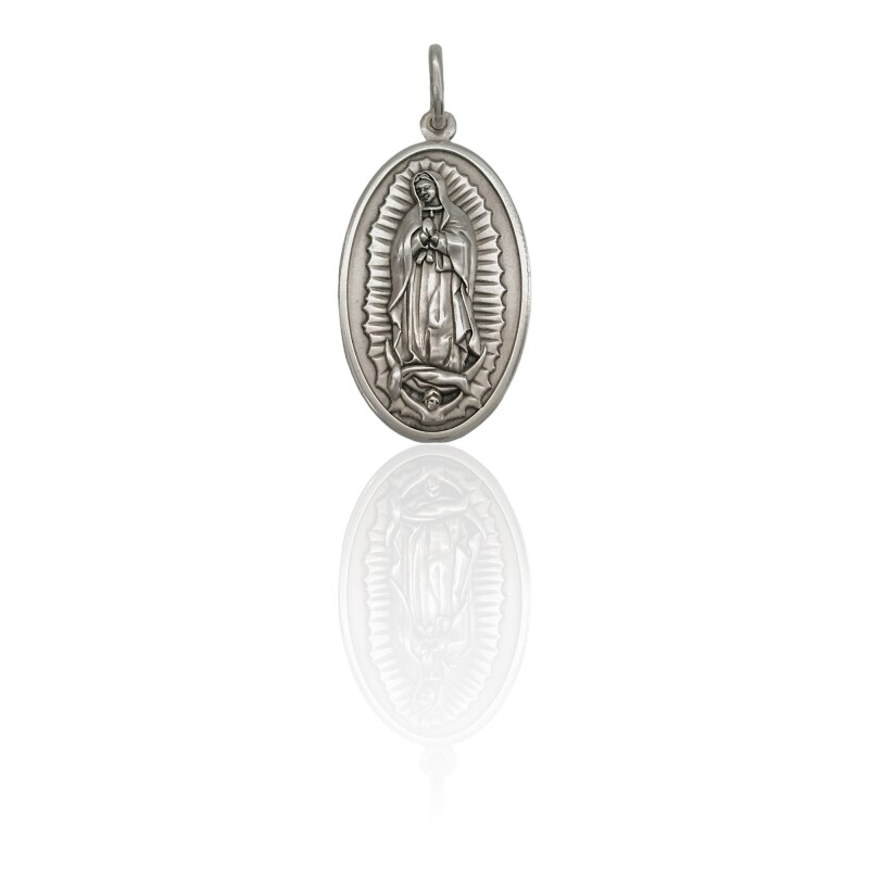 Dije Virgen María-Plata 925 quemada-Sin Piedra- CP3046 Sinpiedra