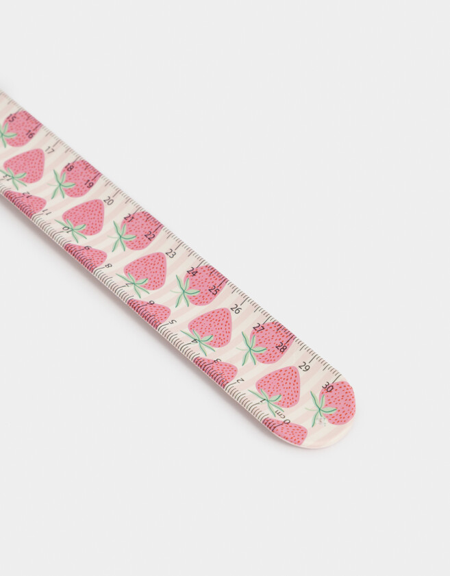 Útiles Varios Foodie Regla Slap Con Estampa Berry - Combinacion Multicolor