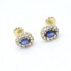 Caravanas En Oro 18K Con Zafiros Y Brillantes Caravanas En Oro 18K Con Zafiros Y Brillantes