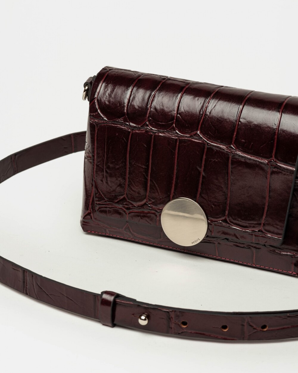 Bandolera Oasis Big Croco Bordeaux