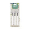 UNA Set 3 Tenedores M.Plastico Blanco 83310/6 UNA Set 3 Tenedores M.Plastico Blanco 83310/6