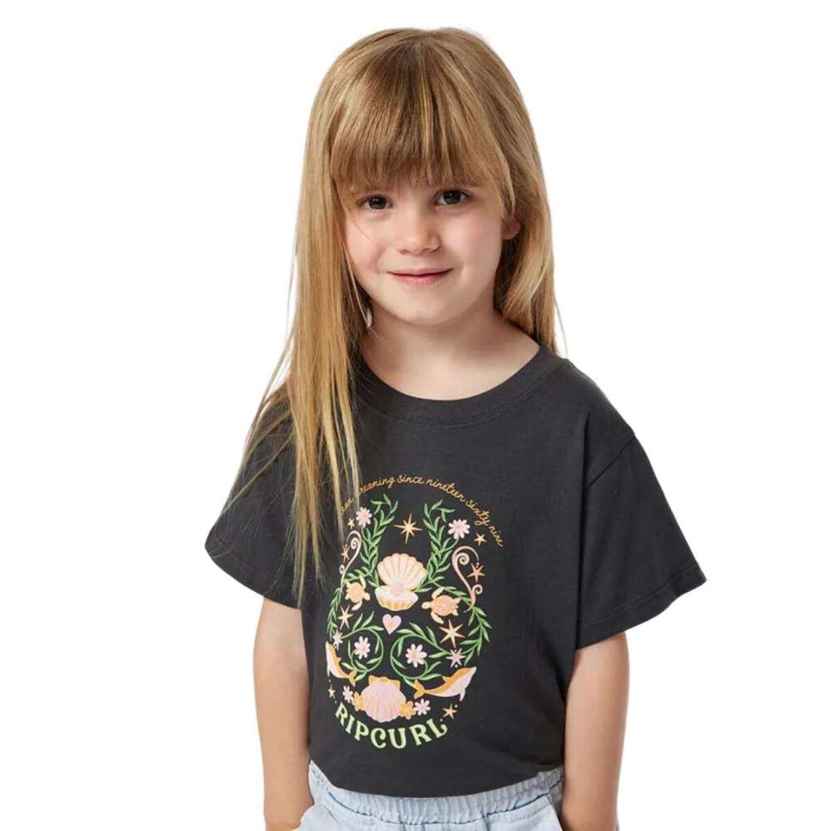 Remera Rip Curl Sunkissed Dreams Art Niña - Negro 