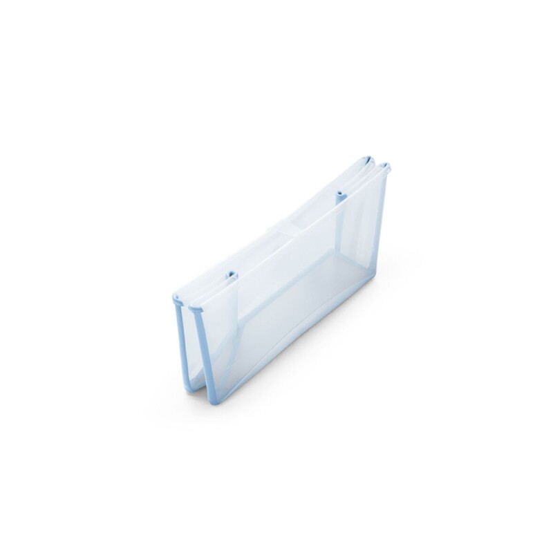 Baño Stokke Flexibath Plegable Transparente y Celeste