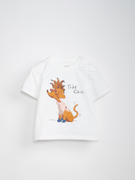 Remera estampada Salchicha Blanco