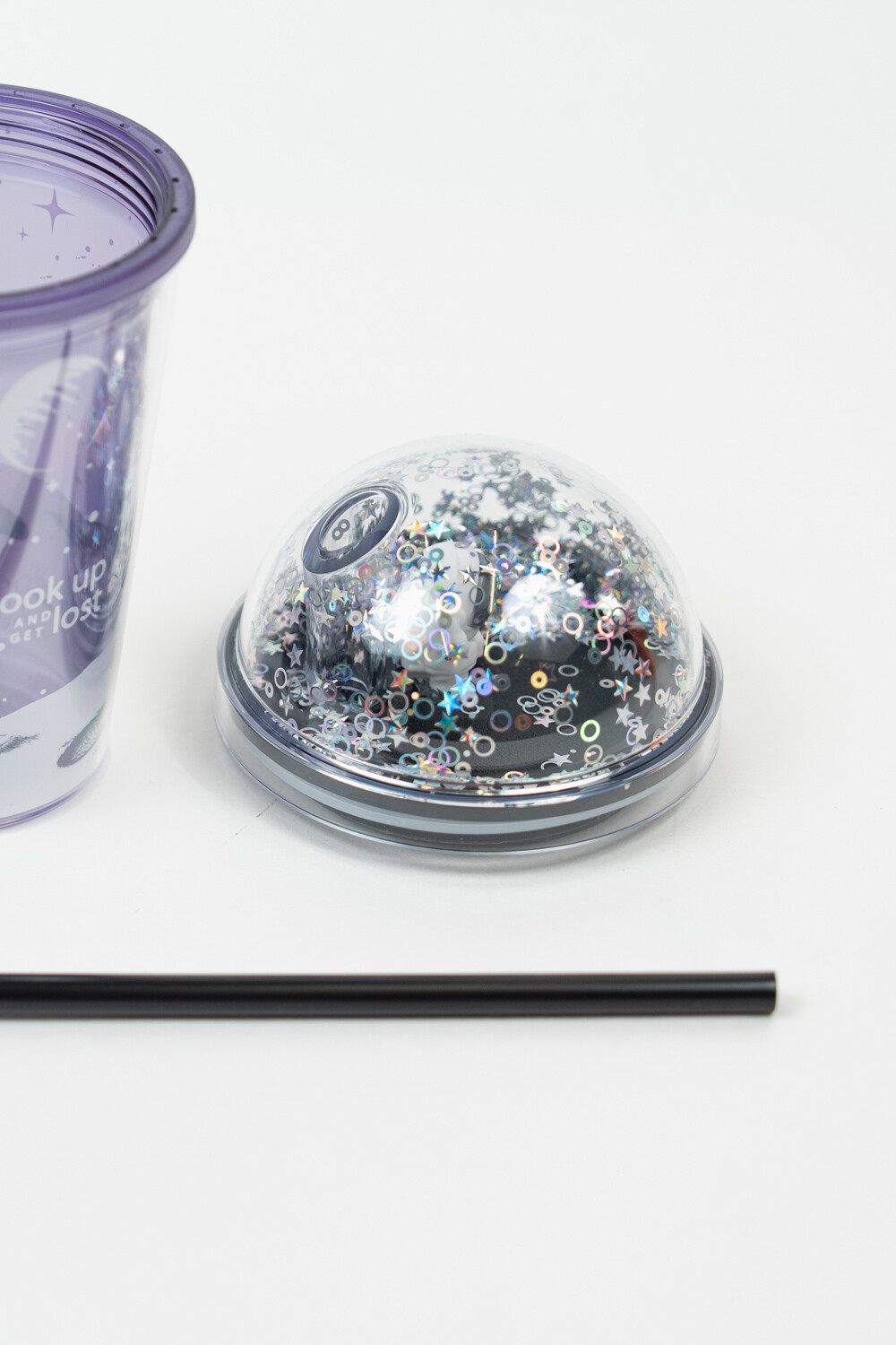 Vaso Con Tapa + Sorbito Gloss Estampado 1