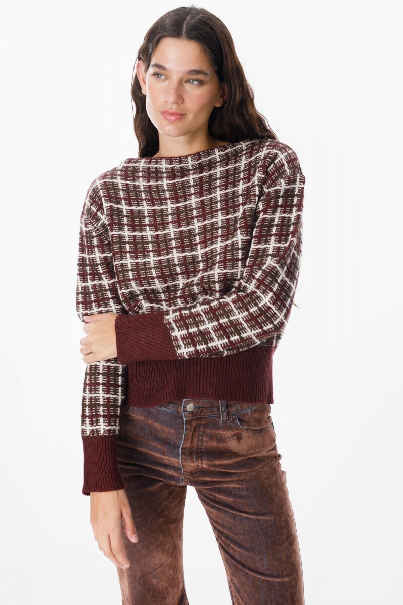 Sweater Chart Chocolate/Bordeaux