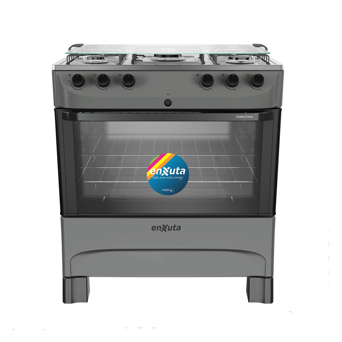 Cocina Enxuta 5 Hornallas Y Horno Supergas Termocupla - GRIS 