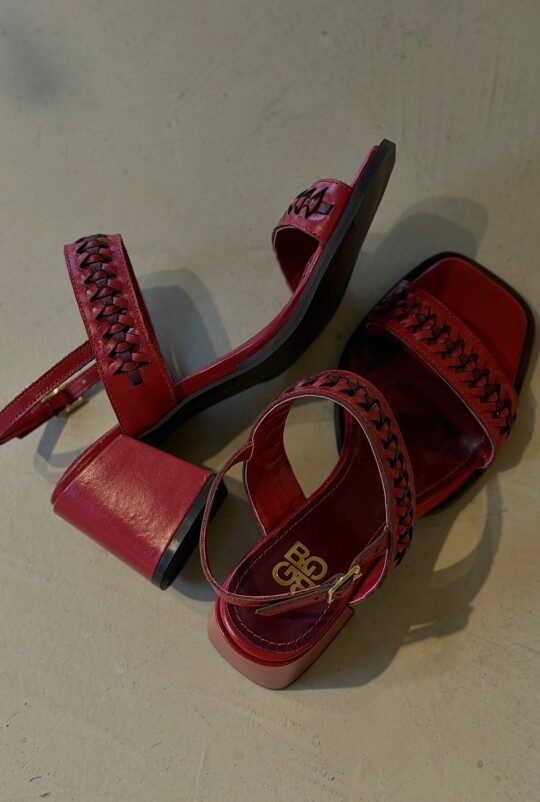 Sandalia Trama Rojo