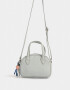 Bowling Cartera Bowling Gris Con Charm - Gris Claro