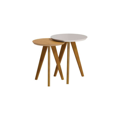 Mesa Lateral Classic Li­nea Manhattan Blanco/Natural
