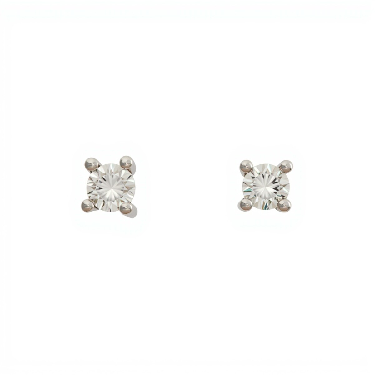 Caravanas Cuadrado-Plata 925-Piedra Zirconia-CA3100 - conpiedra 