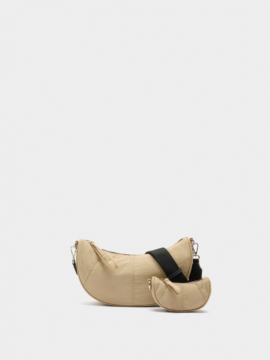 Bolso Bandolera De Nylon crudo