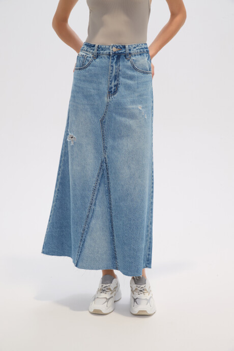 Falda Poscal Azul Claro